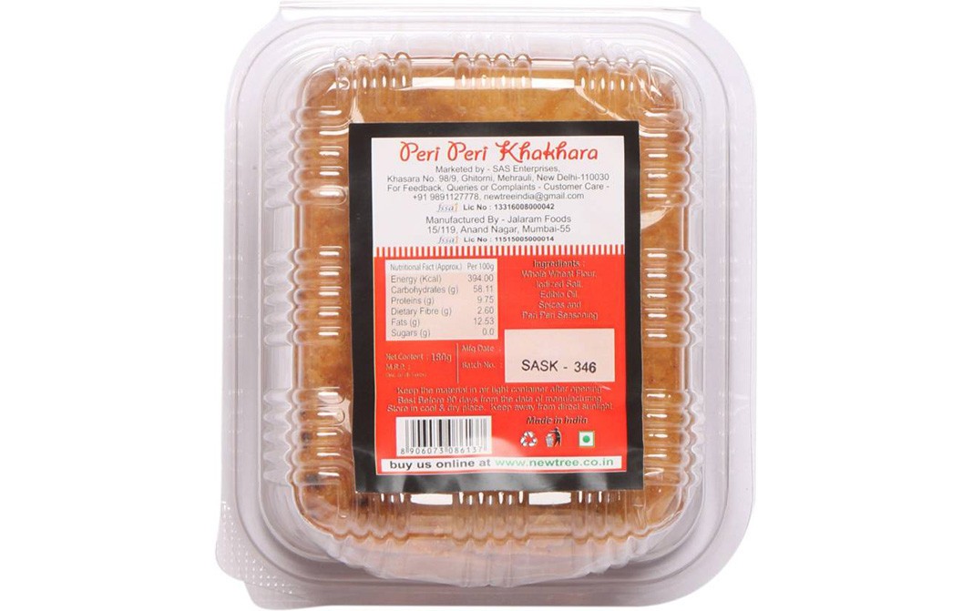 New Tree Peri Peri Khakhra    Box  180 grams